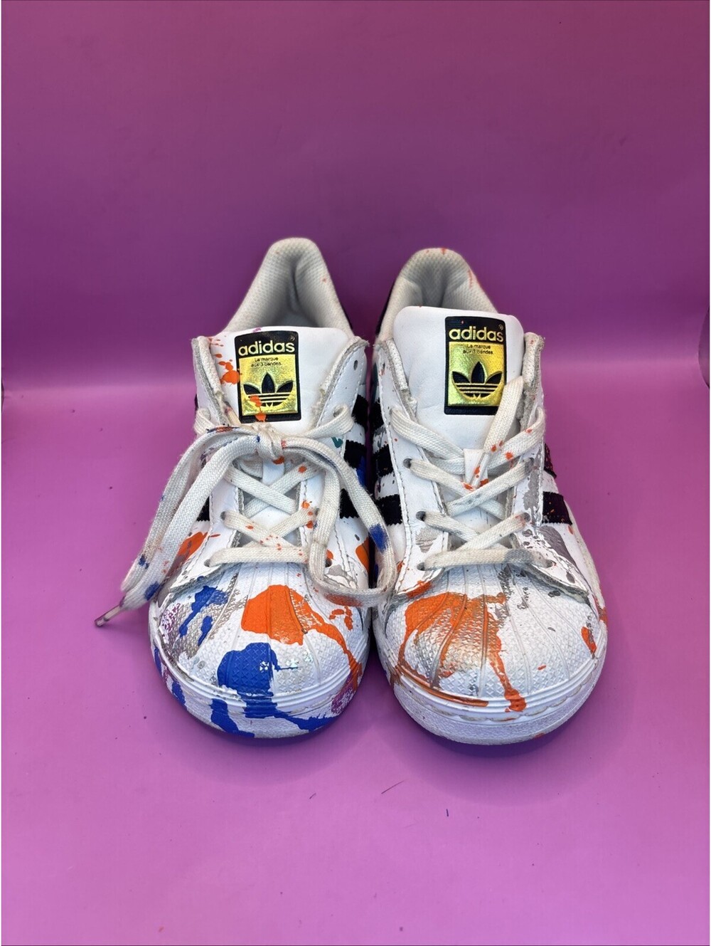 Adidas Kids Unisex Size 1 Us Sneakers Customs By Wildcard